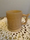 Whataburger Vintage Nickel Coffee Mug Butterscotch Milk Glass