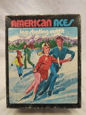 Montgomery Wards VTG - American Aces Figure Ice Skates w/ - Black - Boys Size 2