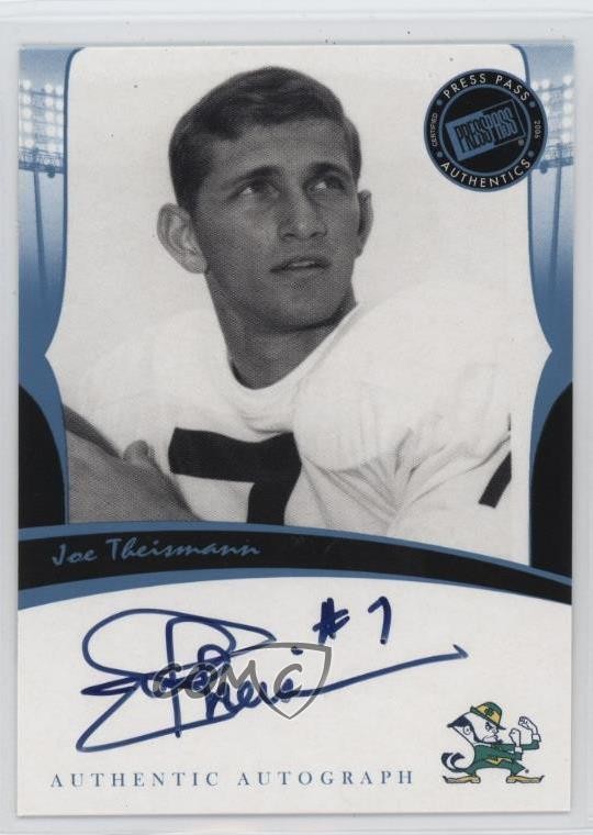 Joe Theismann 2006 Press Pass Legends Auto Auto yj7 