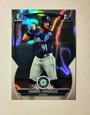 Gabriel Gonzalez 2023 1st Bowman Chrome LAVA REFRACTOR 301/399 #BCP-133 RC S6