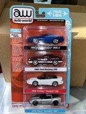 Auto World Target Exclusive 4 Pack Mobil Mustang SVO Camaro Firebird Corvette