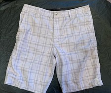 O'neil Hybrid Men's Grey Plaid Board Shorts Size 34x10