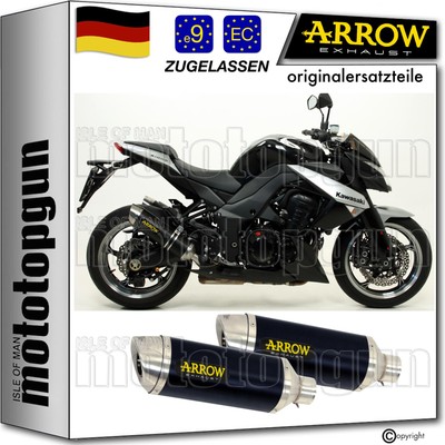 auspuff zugelassen schwarz thunder arrow fur kawasaki z1000 z-1000 2010 10