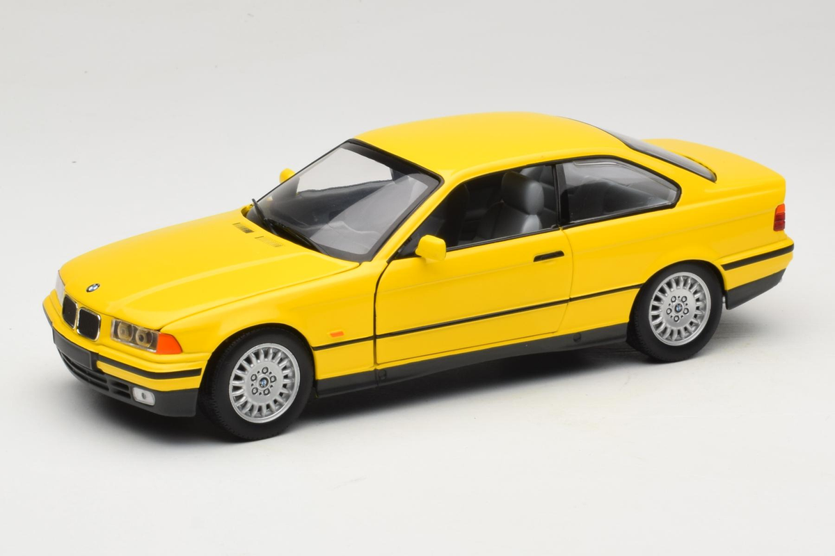 BMW 3 series E36 coupé 2 portes jaune 1/18 UT Models 20451 180023320