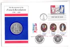 1789-1989 50 Fr .900 SILVER Bicentennial French Revolution First Day Cover w/COA