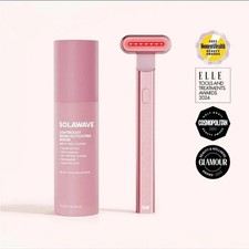 Solawave 4-in-1 Red Light Therapy Wand  Activating Serum Kit   Rose Gold   NIB