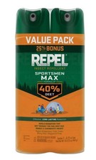 Repel Insect Repellent Sportsmen Max Formula 40% DEET Aerosol Value Pack (2 Cans