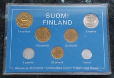 Finland Suomi Coin Set / Rahasarja 1979, 1 Pennia - 5 Markka - UNC!