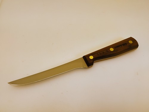 Vintage Dexter USA6 in Stiff Boning Knife Full Tang Wood Two-Tone Handle 159-6