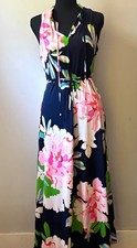 Tommy Hilfiger Women’s Floral Sleeveless Wide-Leg V-Neck Maxi Dress Size 6