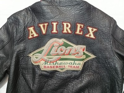RARE Ex Con. Red Black OG All American avirex leather jacket Sz M
