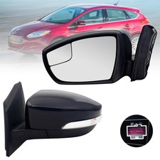 Driver Side Mirror Compatible With Ford Focus 2015-2018 With Turn Signal Ligh...