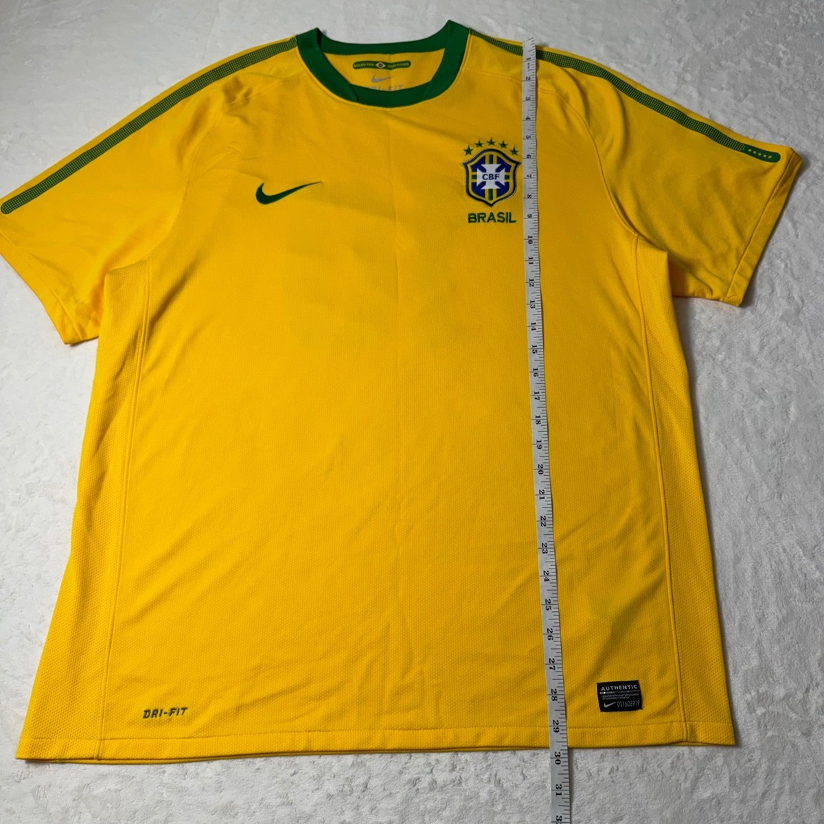 BRAZIL National Team 2010 Nike Football Soccer No. 10 JERSEY Adult