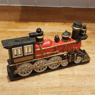 Gusseisen Dampf rot Zug Türstopper Vintage Landhausstil Eisenbahn Lok schwer