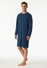 Schiesser Men's Night Long Sleeve 100% Co 48 50 52 54 56 58 S M L XL XXL 3XL