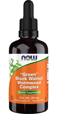 NOW Supplements, Green Black Walnut Wormwood Complex Liquid with Dropper, Herbal