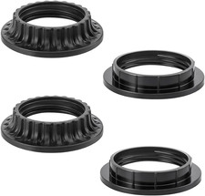 4PCS E26 Light Socket Shade Rings Collar Rings 2 Assorted Size Lamp Shade Ri...