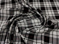 🧶Plaid Tartan Fabric–PolyViscose Material for Dressmaking&Upholstery, 150cmWide
