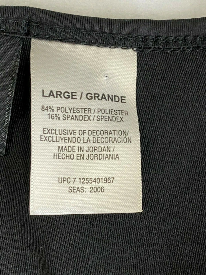 Camiseta sin mangas Athletech para mujer sin mangas fitness elástica correr negra entrenamiento grande Foto 4 de 4