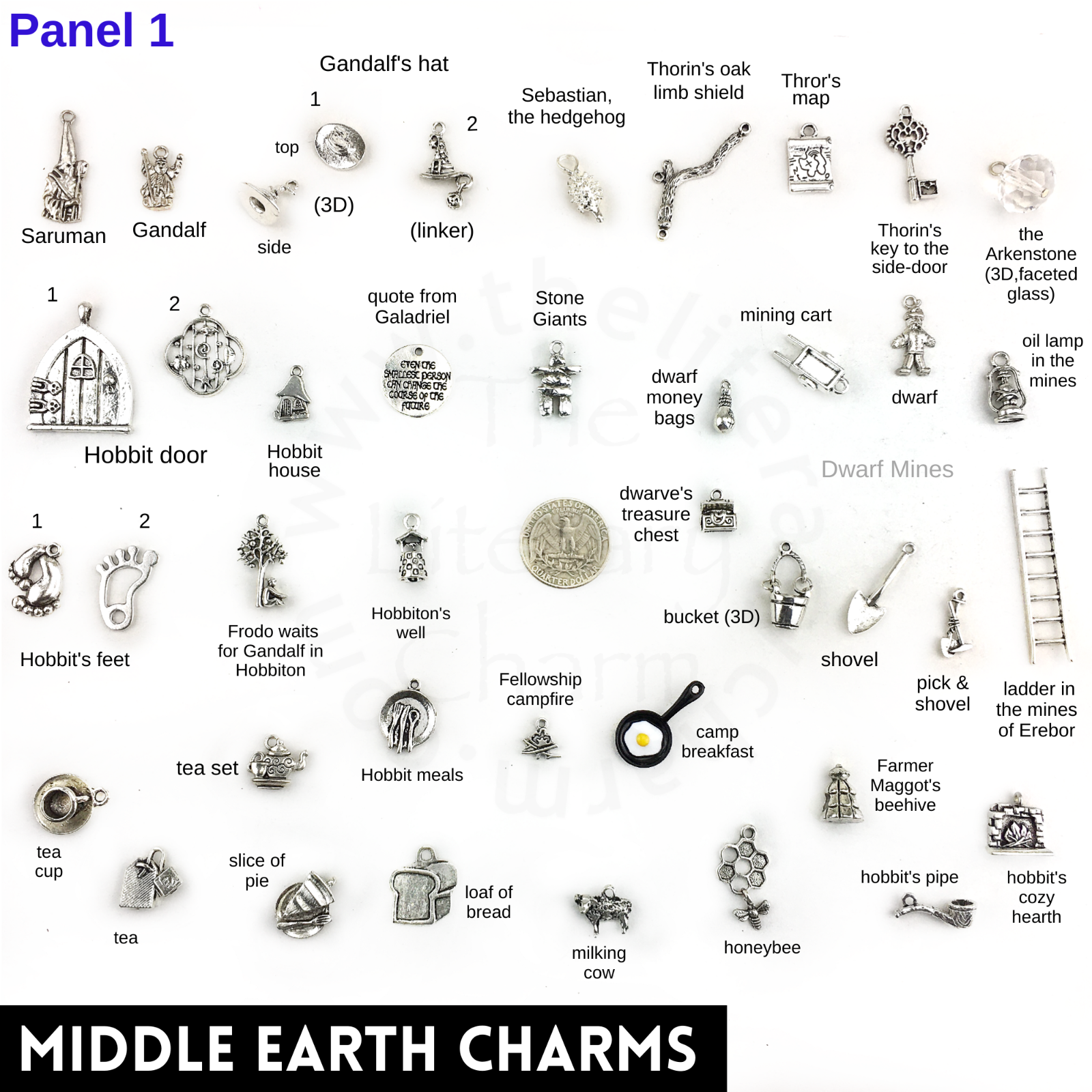 LORD of the RINGS Hobbit Charms Tolkien Fantasy Gifts | eBay