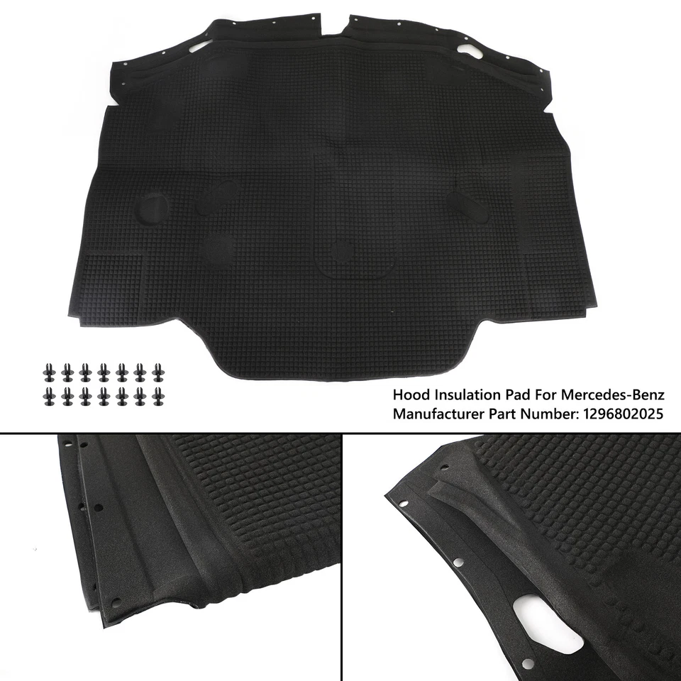 Hood Insulation Pad 1296802025 Fit For Mercedes-Benz 300SL 500S R129 SL500 SL600 Foto 2 de 4
