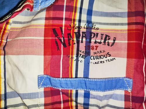 Napapijri mens long sleeved multicoloured shirt size M - Picture 2 of 8