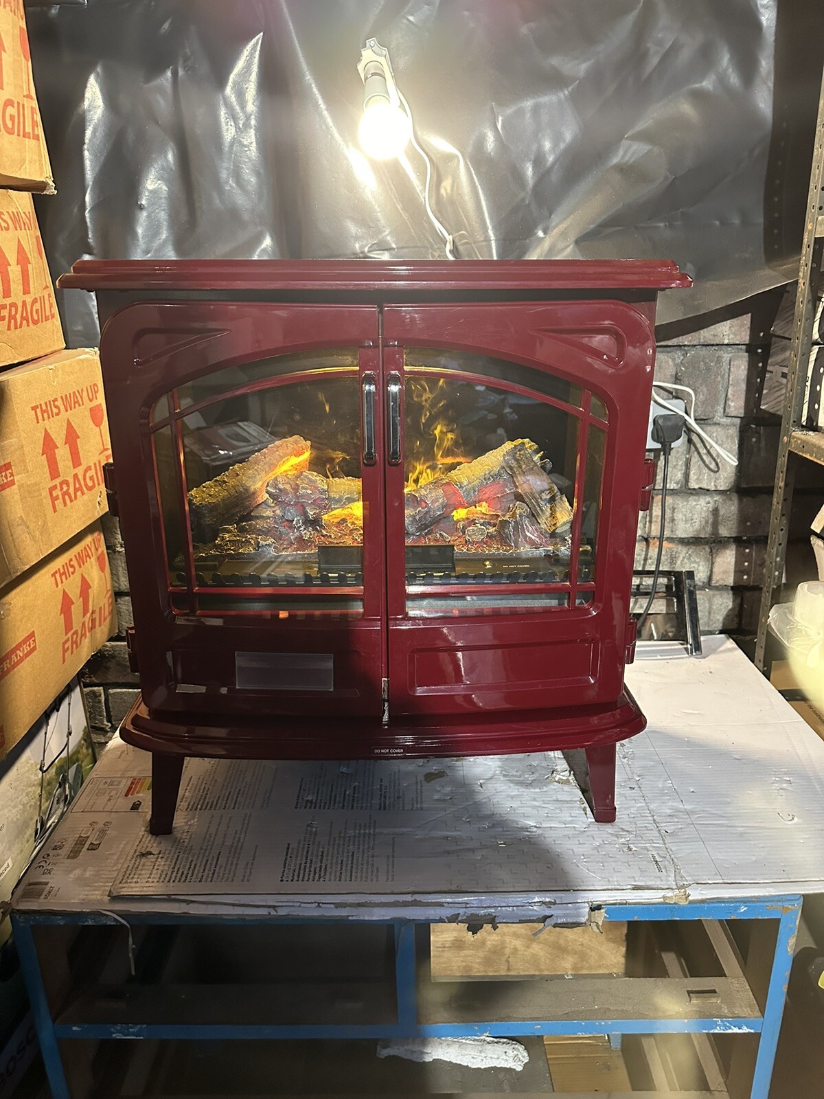 Dimplex OptiMyst Grand Rouge 2kW Cast Enamel Effect Electric Stove RTOPSTV20GR 5011139053633 eBay