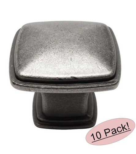 *10er-Pack* Cosmas Schrankbeschläge verwittertes Nickel quadratische Schrankknöpfe #4391WN - Bild 2 von 4