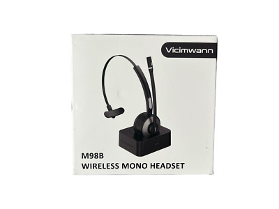 Vicimwann Wireless Bluetooth Mono Headset Connect to 2 Devices Simultaneously