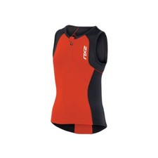 2XU ACTIVE YOUTH TRI SINGLET - DESERT RED/BLACK