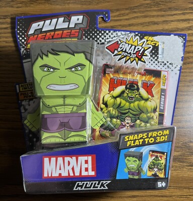 THE INCREDIBLE HULK SNAPBOT PULP HEROES SNAP INTO ACTION 2-D TO 3-D MARVEL 2019