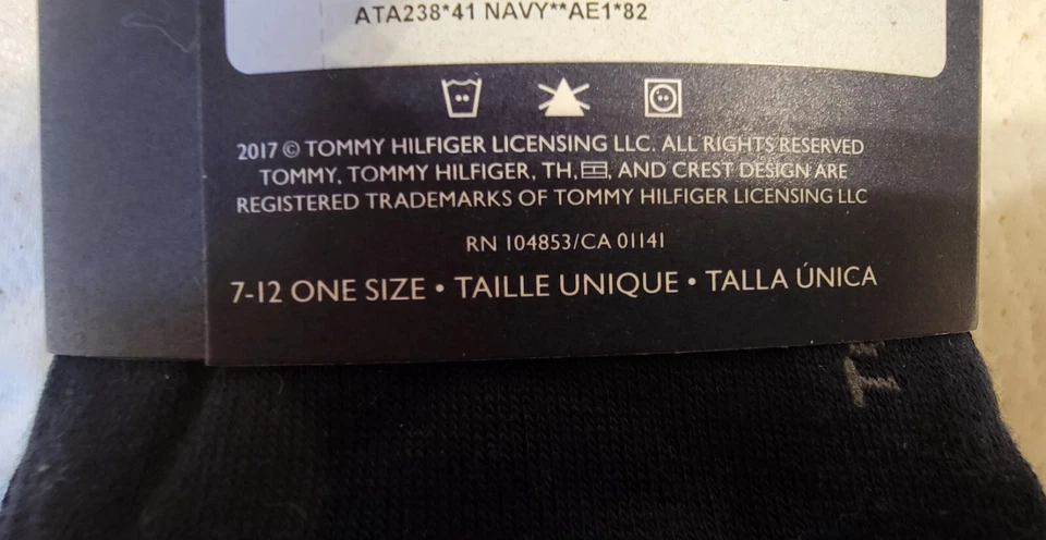 Tommy Hilfiger Hombres 5 Pares Calcetines de Vestir Mezcla Cómodos, Talla Única 7-12, Tejido Azul Foto 4 de 4