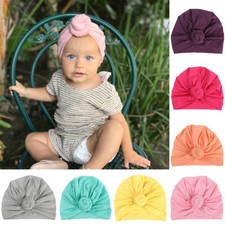 Toddler Baby Knot Turban Hat High Quality Elastic Soft Cap Hat Cap