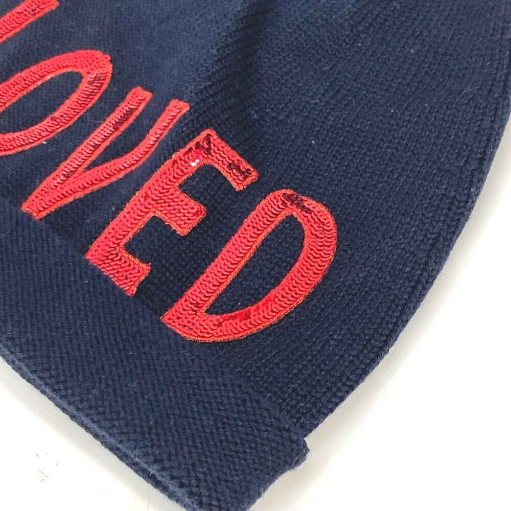 GUCCI Sequin Love logo LOVED beanie hat knit hat knit cap