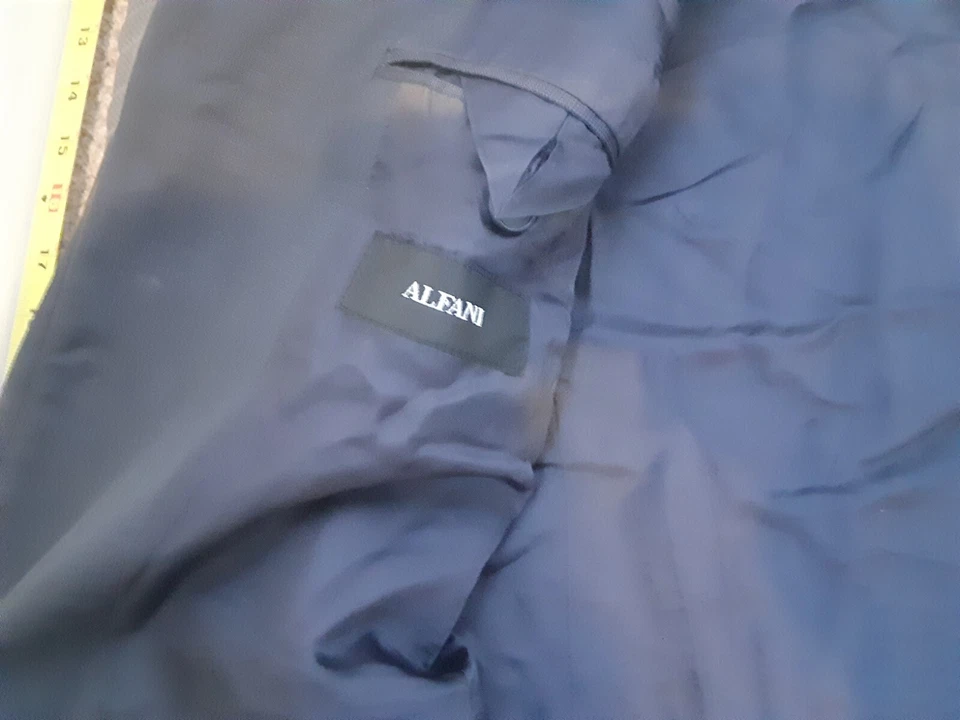 Chaqueta Abrigo Deportivo Blazer A Rayas Lana Gris Alfani Para Hombres TALLA 40R #S155 Foto 4 de 4