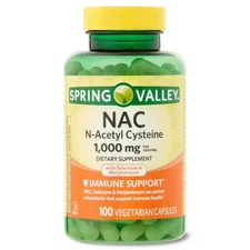 Spring Valley NAC, 1,000 mg Vegetarian Capsules, Immune Support Dietary Suppleme