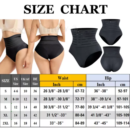 Women's Compression Shapewear Panties High Waist Thong Tummy Control Body Shaper - Picture 22 of 35