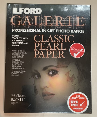 Ilford Galerie Classic 8 1/2 x 11 inch Pearl Paper 25 Sheets (1979257)