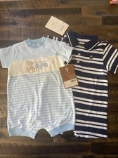 Vintage Carters Baby Boy Romper Set 9 Months NWT Bear Hugs FREE SHIPPING 