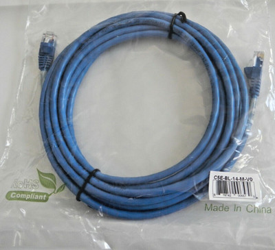 CP TECHNOLOGIES -C5E-BL-14-M-VO - THICK BLUE CABLE - ACTUAL PHOTO -  NEW 