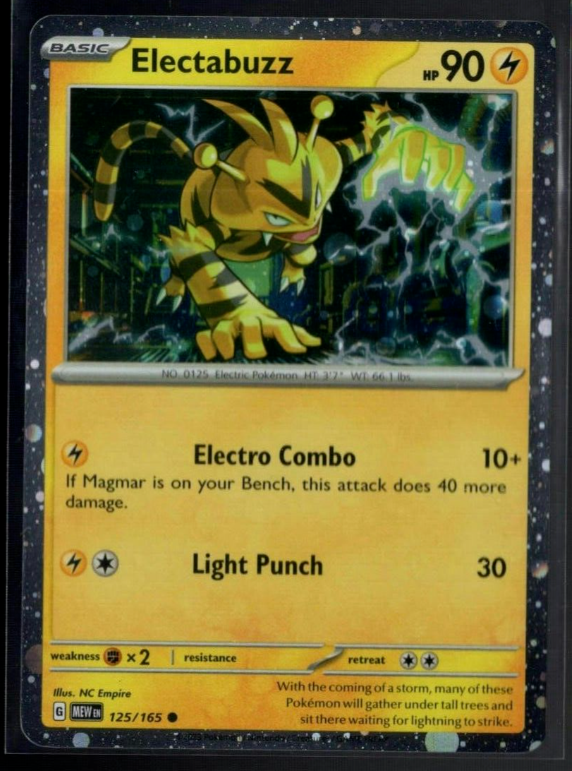 [完売品] LUZ e SOMBRA DOMINGO Electabuzz 125/165 Cosmos Holo Promo Pokémon 151 Pokémon TCG Near