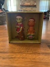 Dr Seuss The Grinch and Max Christmas Holiday Salt and Pepper Shakers NIP 