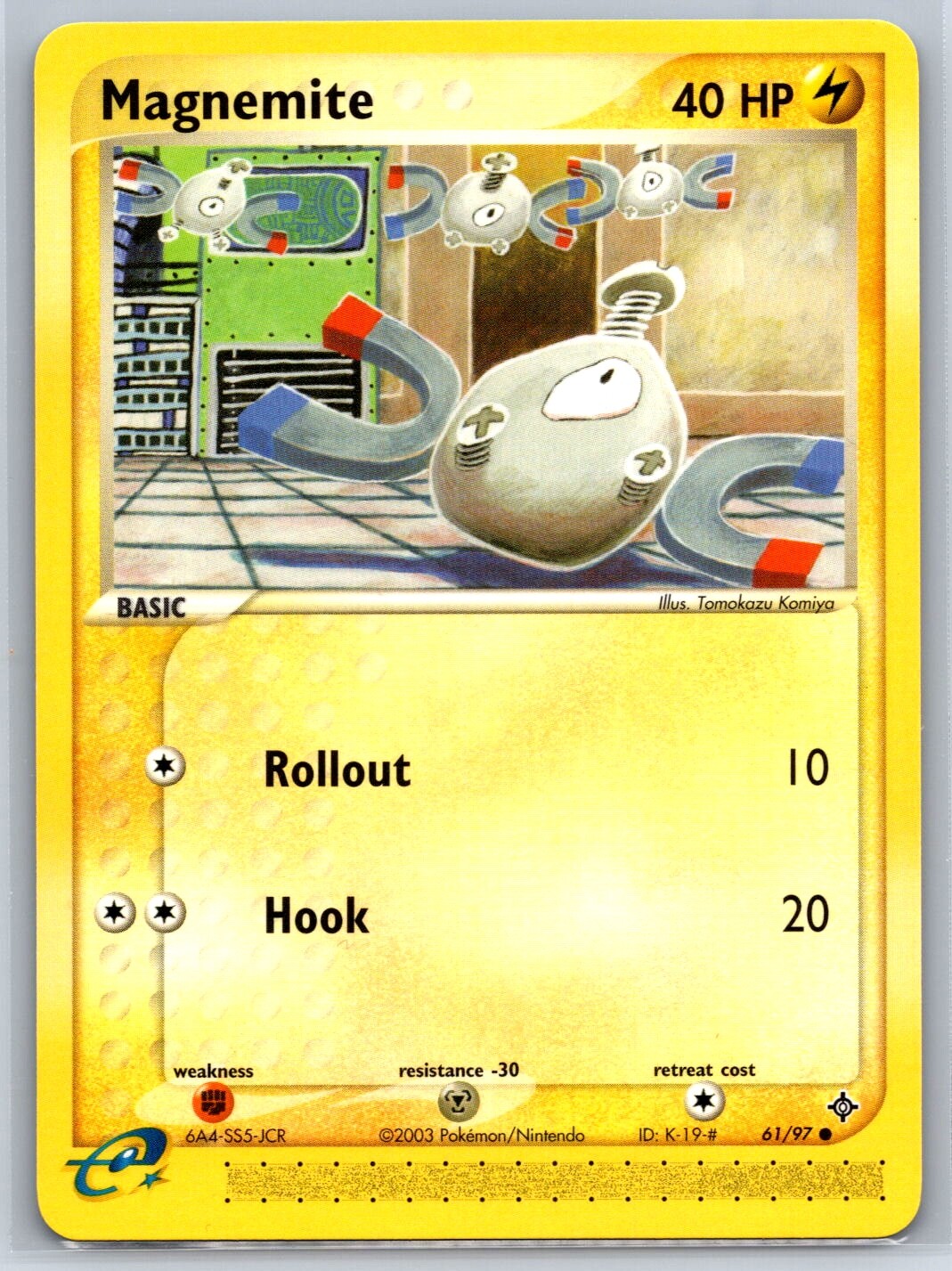 Magnemite - EX Dragon 61/97 Tomokazu Komiya Vintage Pokemon Card NM