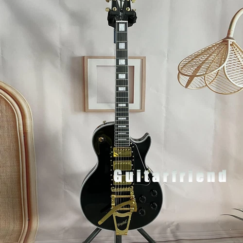 1957 Custom Black Beauty LP Electric Guitar Bigsby Bridge 6 Strings HHH Pickups