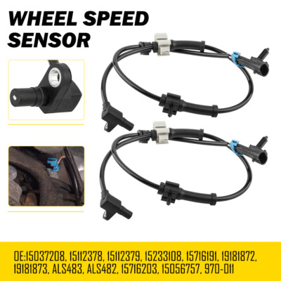 2x ABS Wheel Speed Sensor Front For Chevy Silverado Suburban GMC Sierra 1999-06