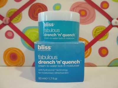 BLISS LABS ~ FABULOUS DRENCH N QUENCH LOCK IN MOISTURIZER ~ 1.7 OZ BOXED