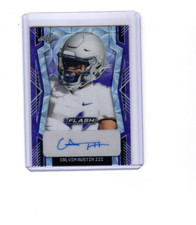 2022 Leaf Flash Purple Autographs Calvin Austin III Rookie Auto /15