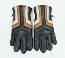 Vintage 80s Winter Gloves Wells Lamont Women's LARGE Brown Ski Retro Mod