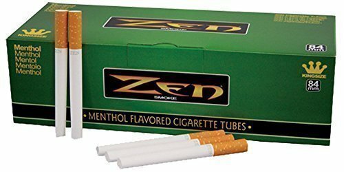zens tobacco Zen Smoke Menthol Flavored Cigarette Tubes, Size King - 200 Count for sale  online