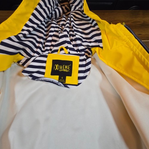 Iextreme Boy's Rain Coat Jacket Yellow Size 4 - Picture 4 of 13
